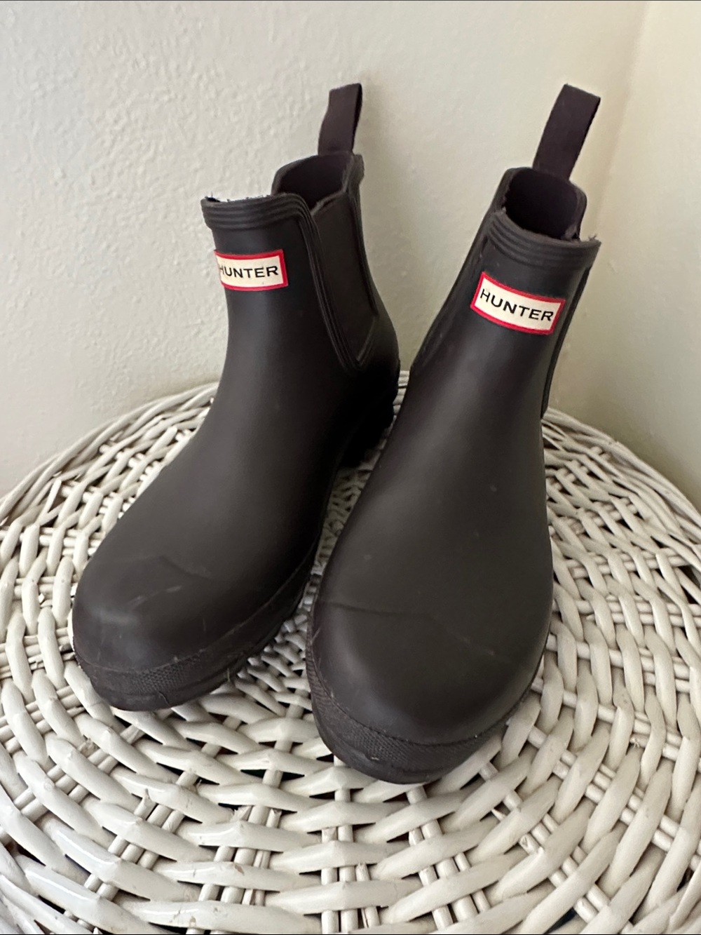 Hunter Matte Black Short Chelsea Rain Boots